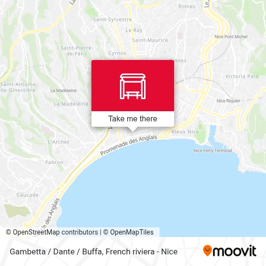 Gambetta / Dante / Buffa map