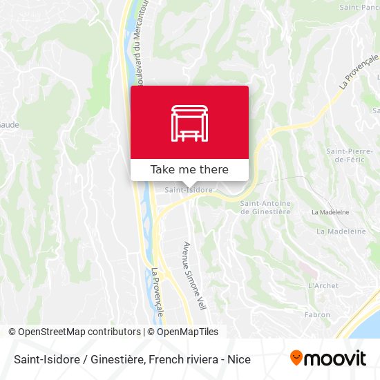 Saint-Isidore / Ginestière map