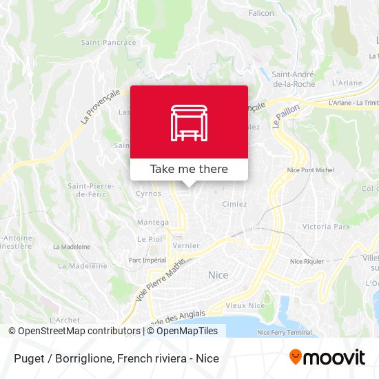 Mapa Puget / Borriglione