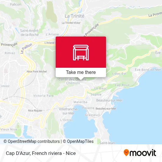 Cap D'Azur map
