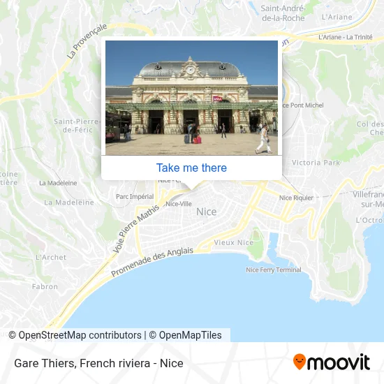 Gare Thiers map
