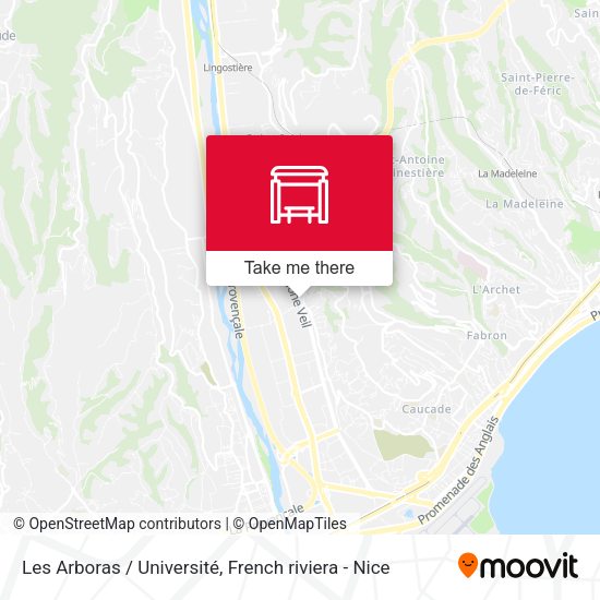 Les Arboras / Université map
