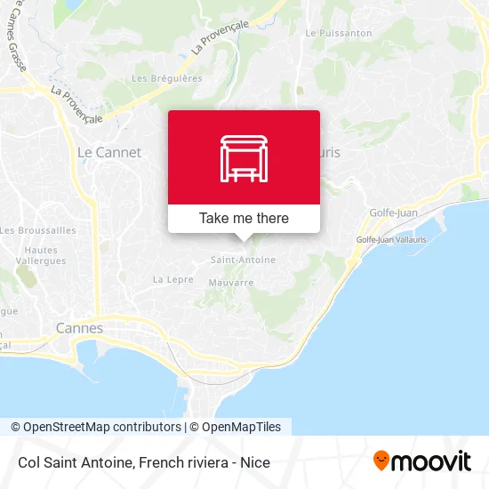 Col Saint Antoine map