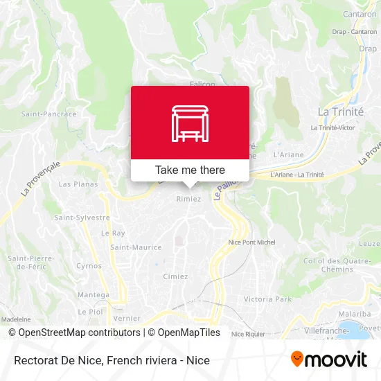 Rectorat De Nice map