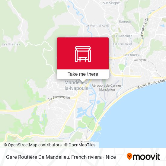 Gare Routière De Mandelieu map