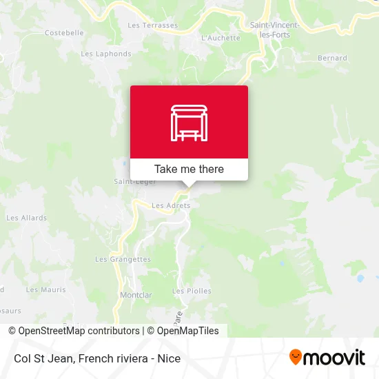 Mapa Col St Jean