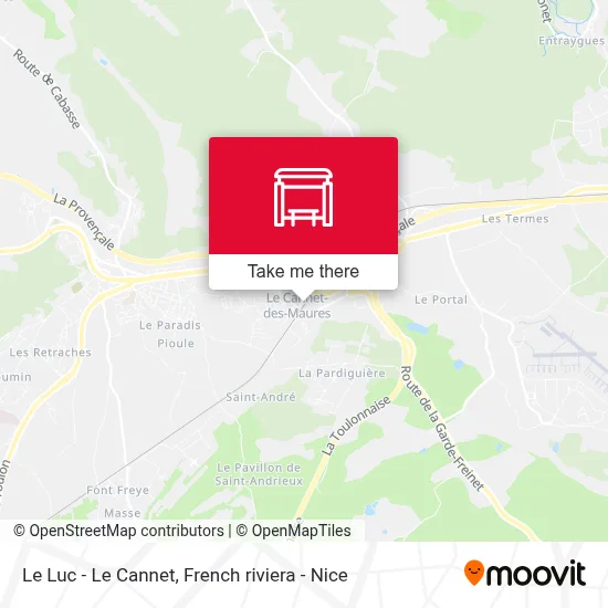 Le Luc - Le Cannet map