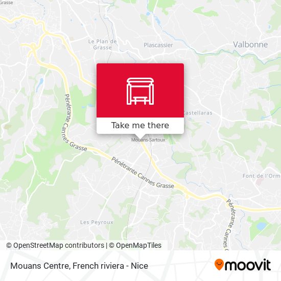 Mouans Centre map