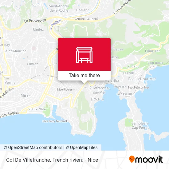 Col De Villefranche map