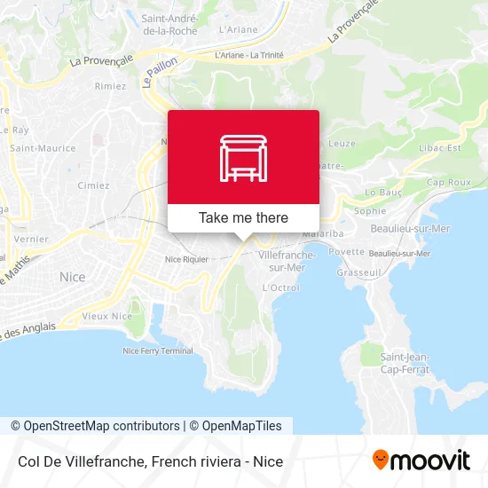 Col De Villefranche map