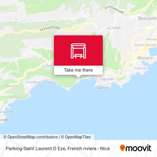 Parking-Saint Laurent D Eze map