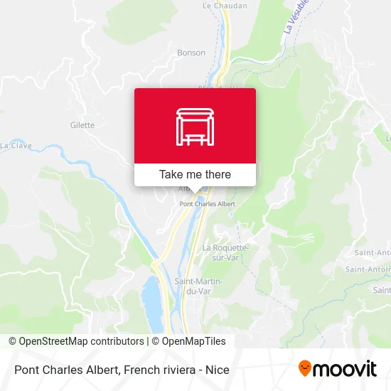 Pont Charles Albert map