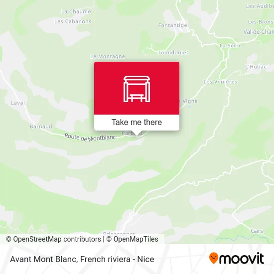 Avant Mont Blanc map
