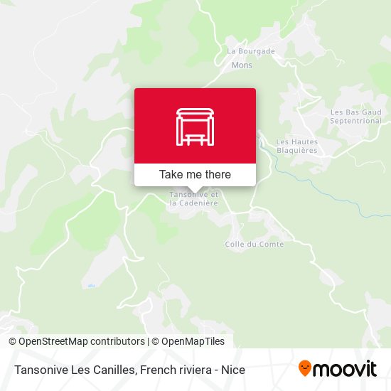 Tansonive Les Canilles map