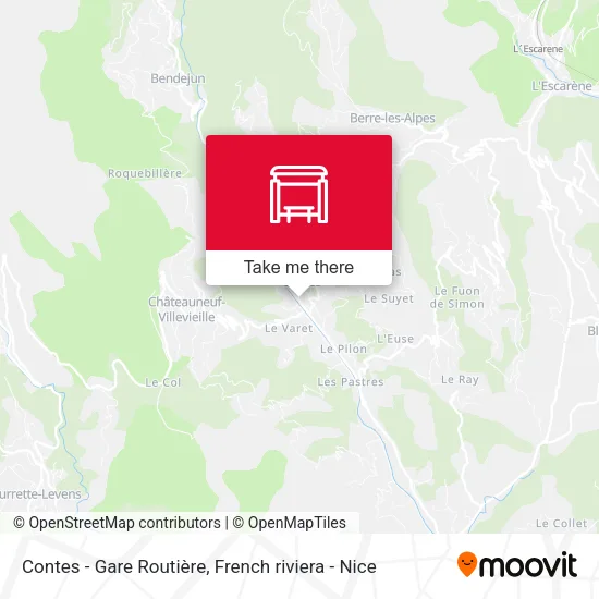 Contes - Gare Routière map