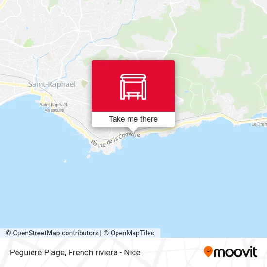 Péguière Plage map