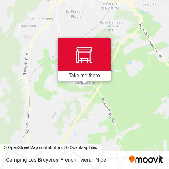 Camping Les Bruyeres map