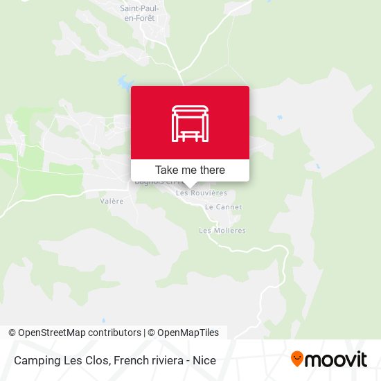 Camping Les Clos map