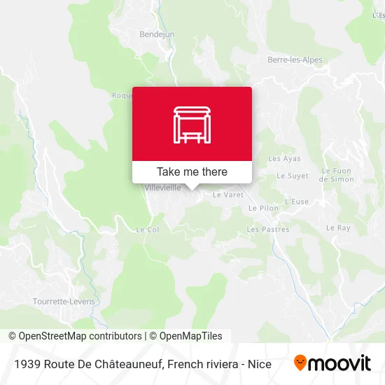 1939 Route De Châteauneuf map