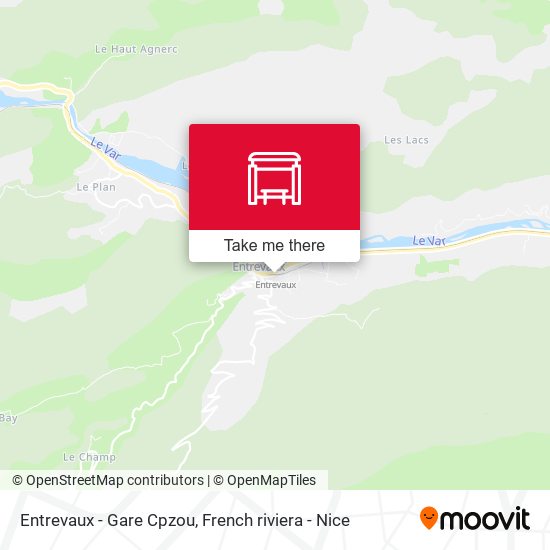 Entrevaux - Gare Cpzou map