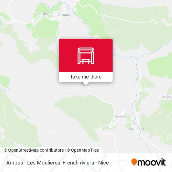 Ampus - Les Moulières map