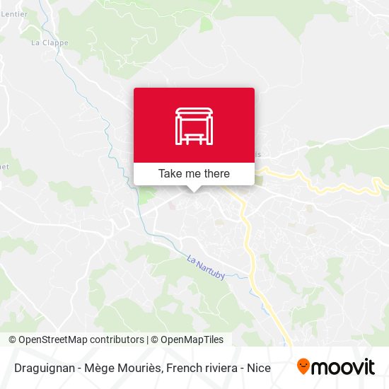 Draguignan - Mège Mouriès map