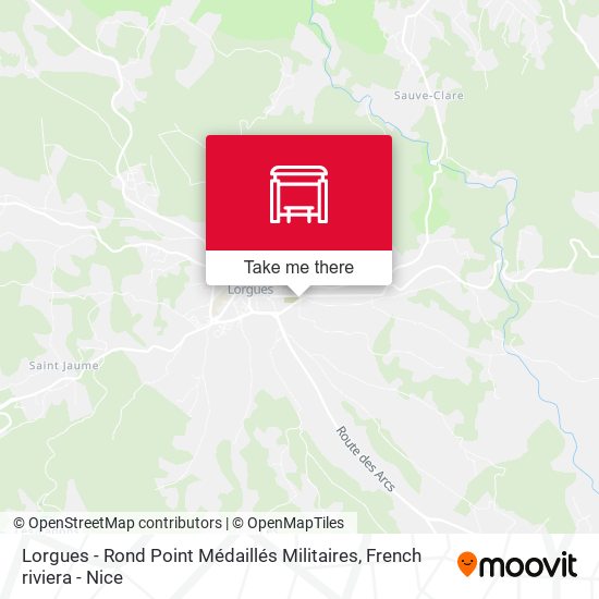 Lorgues - Rond Point Médaillés Militaires map