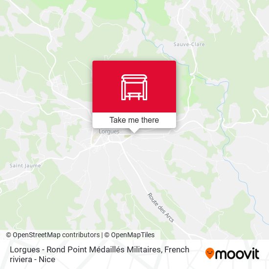 Lorgues - Rond Point Médaillés Militaires map