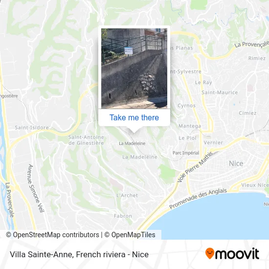 Villa Sainte-Anne map