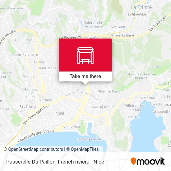 Passerelle Du Paillon map