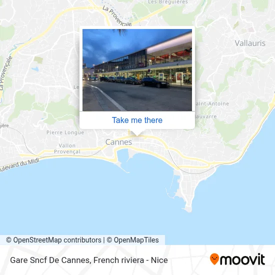 Gare Sncf De Cannes map