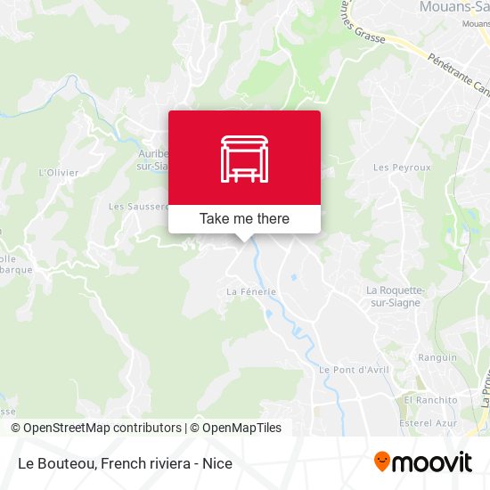 Le Bouteou map