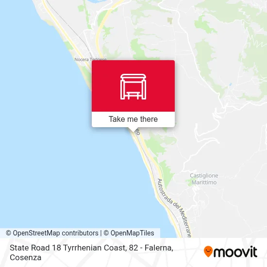 State Road 18 Tyrrhenian Coast, 82 - Falerna map