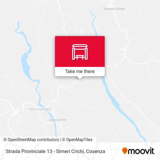 Strada Provinciale 13 - Simeri Crichi map