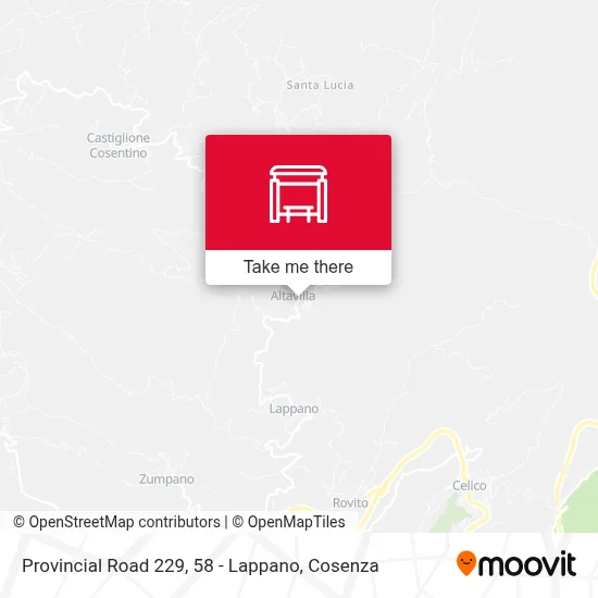 Provincial Road 229, 58 - Lappano map