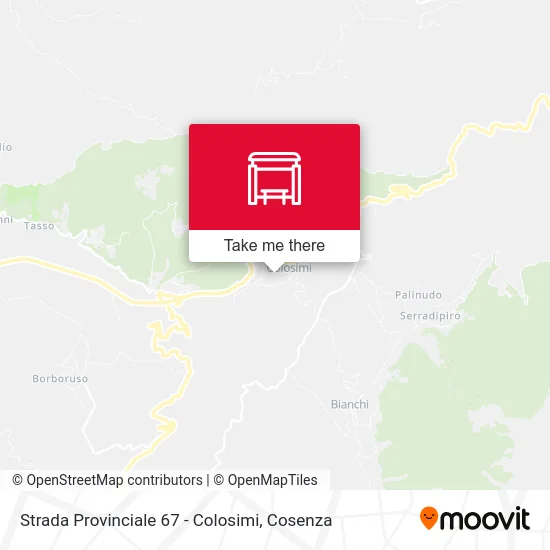 Provincial Road 67 - Colosimi map