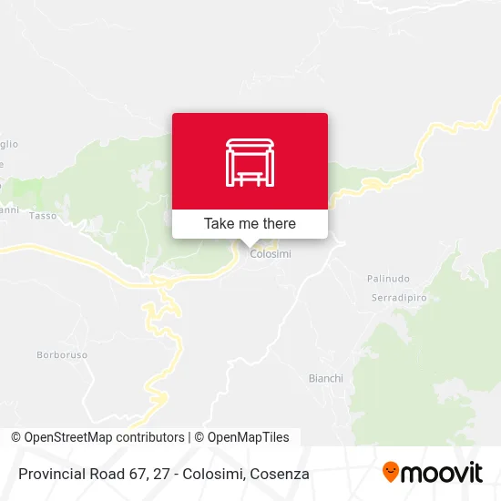 Provincial Road 67, 27 - Colosimi map