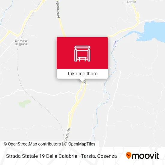 Strada Statale 19 Delle Calabrie - Tarsia map