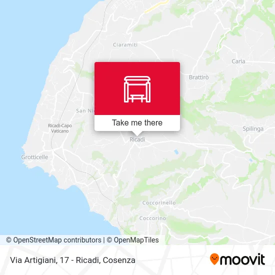 Via Artigiani, 17 - Ricadi map