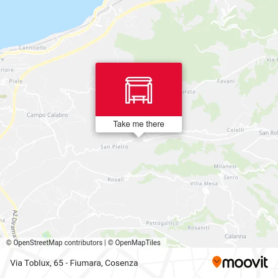 Via Toblux, 65 - Fiumara map