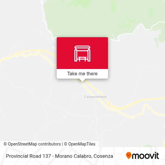 Provincial Road 137 - Morano Calabro map