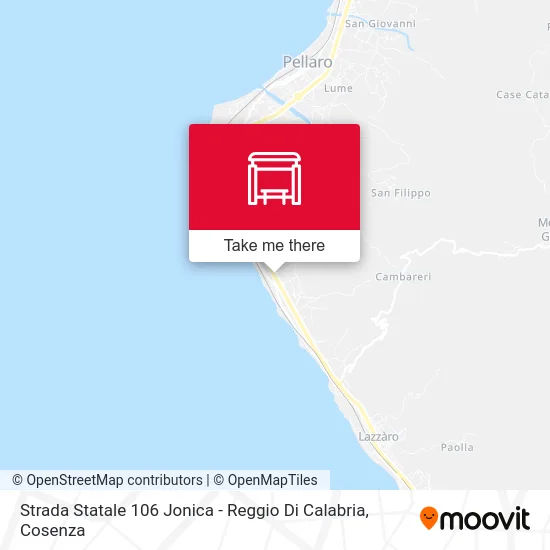 Strada Statale 106 Jonica - Reggio Di Calabria map