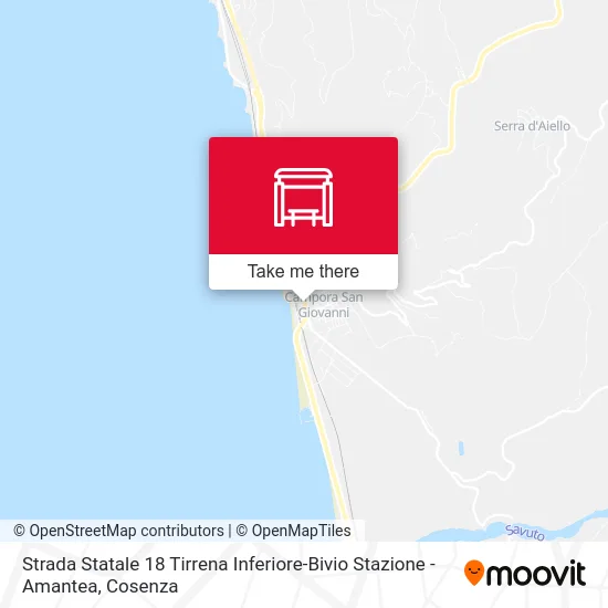 Strada Statale 18 Tirrena Inferiore-Bivio Stazione  - Amantea map