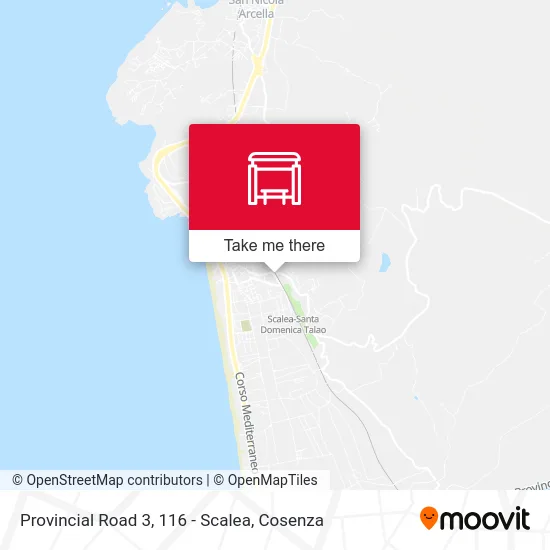Provincial Road 3, 116 - Scalea map