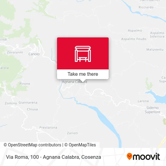Via Roma, 100 - Agnana Calabra map