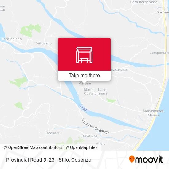Provincial Road 9, 23 - Stilo map