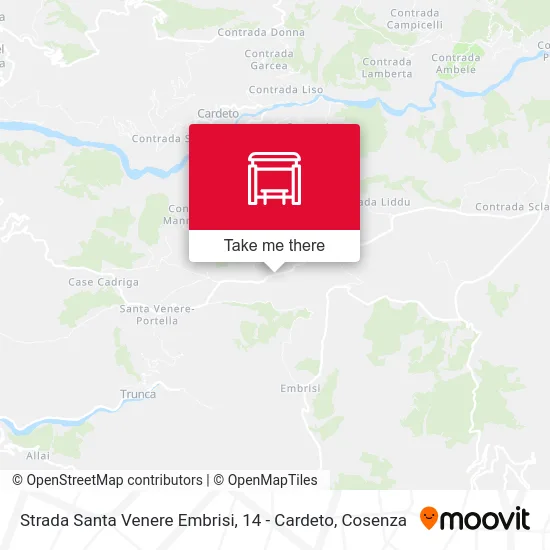 Strada Santa Venere Embrisi, 14 - Cardeto map
