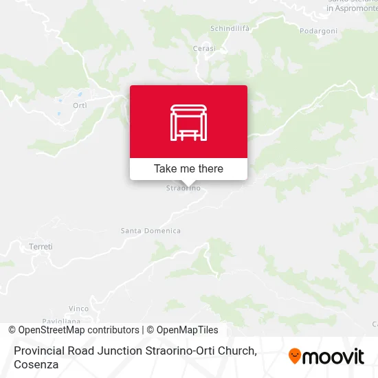 Provincial Road Junction Straorino-Orti Church map