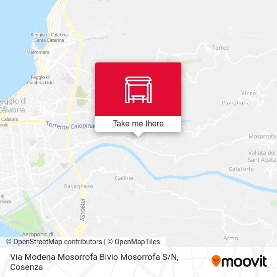 Via Modena Mosorrofa Bivio Mosorrofa S / N map