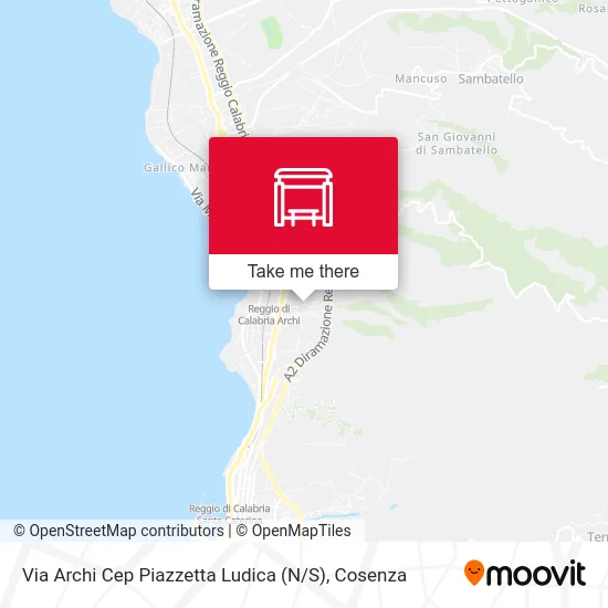 Via Archi Cep  Piazzetta Ludica (N / S) map